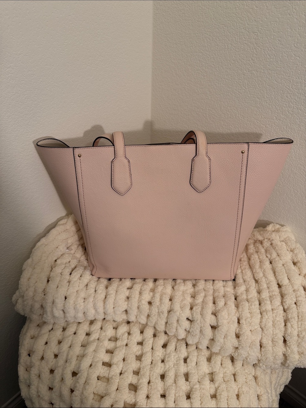 Cole Haan Pebbled Tote in Light Blush